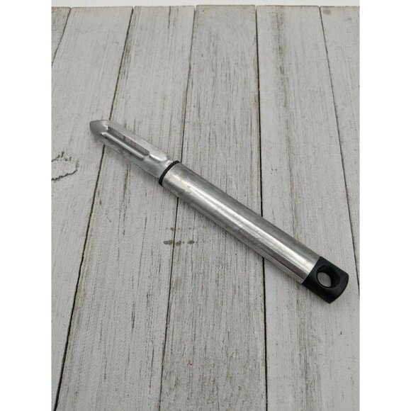 Vegetable Peeler Peeling Double Sided 7" Stainless Steel 2 3/4" Blade - Picture 1 of 6